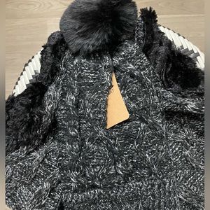 Best seller warm winter slouchy beanie hat scarf set knit beanie hat scarf.